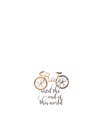 Ride until the end of this world model alb pe tricou