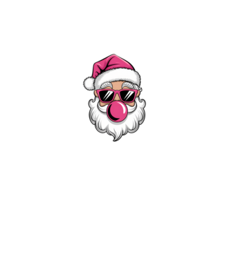 Bubble gum Santa 2 model negru pe tricou