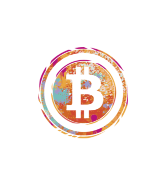 Bitcoin Watercolor model alb pe tricou
