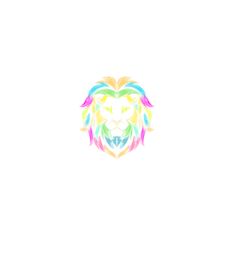 lion line art design model negru pe tricou