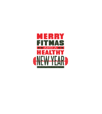 Merry Fitmas and a Healthy New Year tricou amuzant antrenament model alb pe tricou