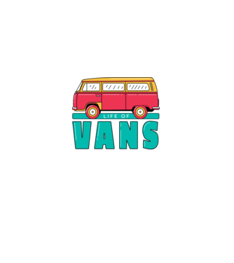 Life of Vans model alb pe tricou