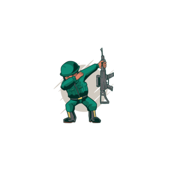 Soldat DAB model negru pe tricou