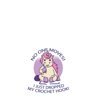Nu mișcă nimeni, mi-a căzut acul de tricotat - Unicorn model portocaliu pe tricou