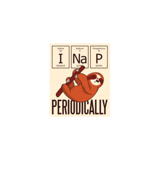 I NaP Periodic tricou leneș model negru pe tricou