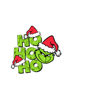 Ho Ho Ho - Grinch model negru pe tricou