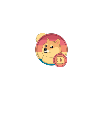 Doge Coin model albastru închis pe tricou