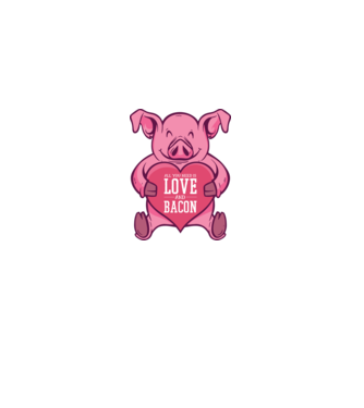 All you need is love and bacon model negru pe tricou