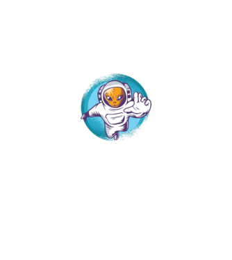 Alien Astronaut model negru pe tricou