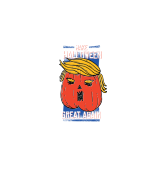 Make Halloween Great Again Trump model negru pe tricou