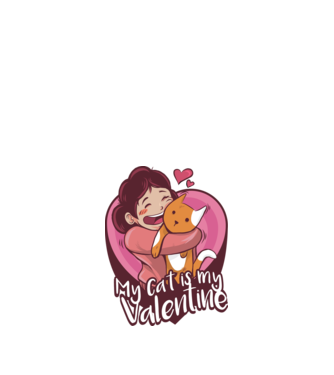 'Pisica mea este dragostea mea Tricou drăguț pentru Valentine''s Day' model nisipiu pe tricou