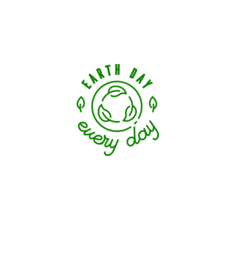 Earth Day Every Day - Ziua Pământului model alb pe tricou
