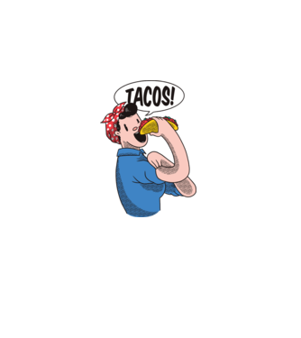 Tacos feminism model bordo pe tricou