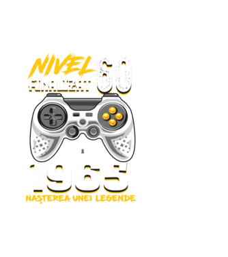 Nivel Finalizat 60 1965 model alb pe tricou