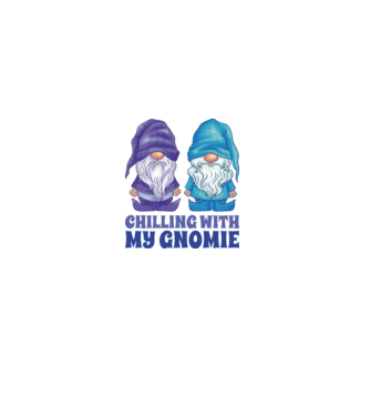 Chilling with my Gnomie model alb pe tricou
