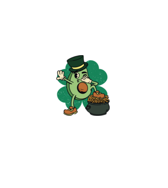 Avocado St. Patrick DAB model alb pe tricou