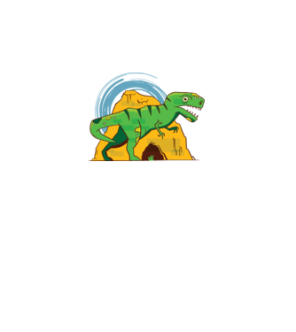 Dinozaur T-rex model negru pe tricou