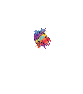 Curcubeu colorat Unicorn tricou model roz deschis pe tricou