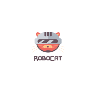 Robocat model negru pe tricou