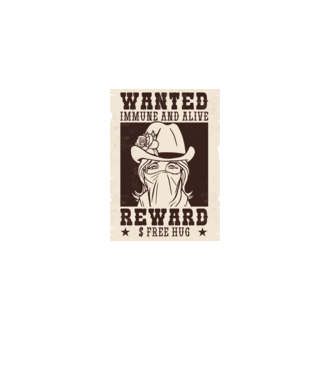 Afiș Wanted - Îmbrățișări gratuite model bordo pe tricou