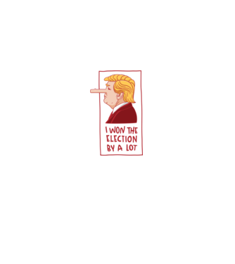 Pinocchio Trump model alb pe tricou