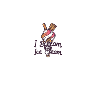 I Scream for Ice Cream model roz pe tricou