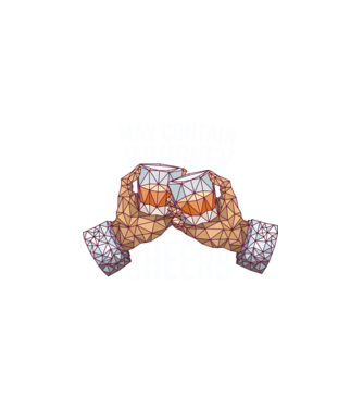 Poate conține urme de whisky model alb pe tricou
