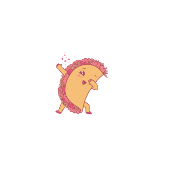 Kawaii Taco DAB model negru pe tricou