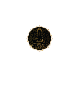 Buddha Mandala model negru pe tricou