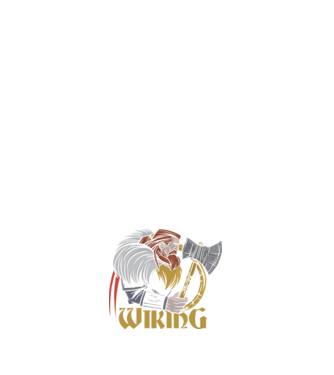 Viking model alb pe tricou