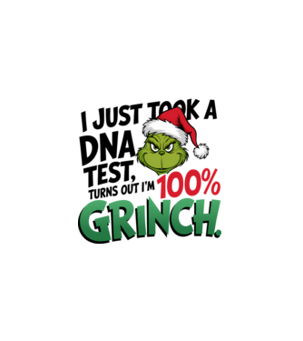 Grinch DNA test model alb pe tricou