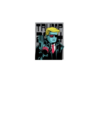 Trump Terminator 2024 model turcoaz pe tricou