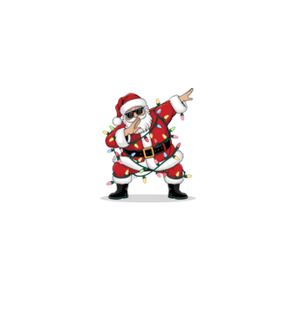 Santa Dab model alb/roșu pe tricou