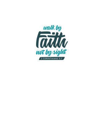 Walk by faith - Religie model alb pe tricou