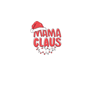 Mama Claus model alb pe tricou