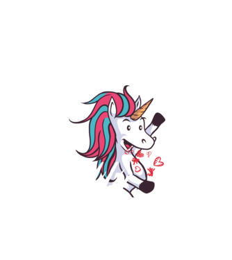 'Dragoste Unicorn pentru Valentine''s Day' model negru pe tricou