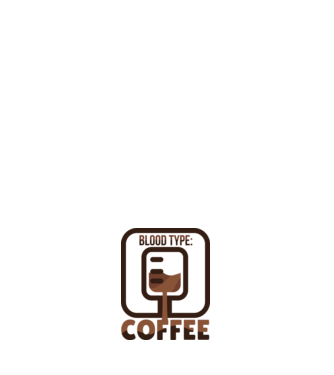 Grupa mea de sânge este cafeaua model alb pe tricou