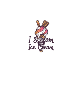 I Scream for Ice Cream model albastru regal pe tricou