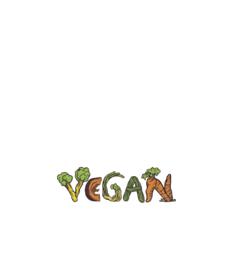 Inscripție legume vegan model negru pe tricou