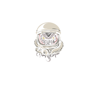 Cthulhu Astronaut model negru pe tricou