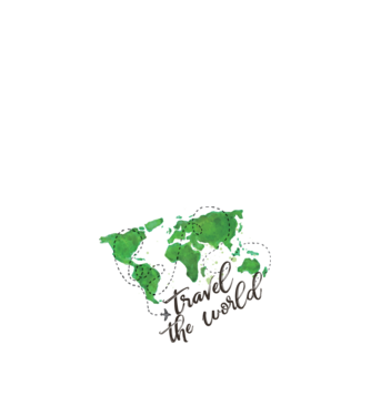 Travel the world model alb pe tricou