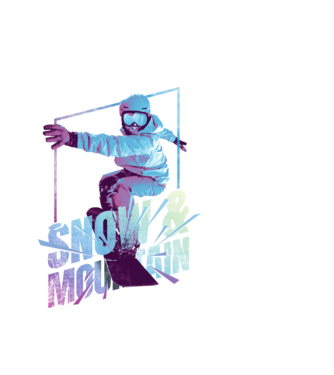 All I need is Snowboard model alb pe tricou