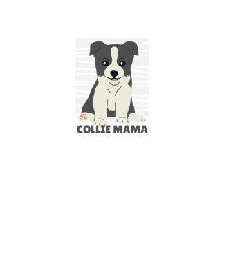 Border Collie Mamă model negru pe tricou