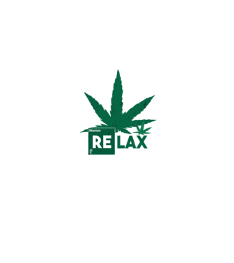Relax Cannabis model albastru jeanși pe tricou