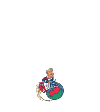 Trump bombă model alb pe tricou