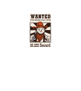 Wanted for being too cute Cowboy cu pisică model verde neon pe tricou