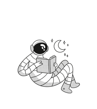 Lectură Astronaut model negru pe tricou