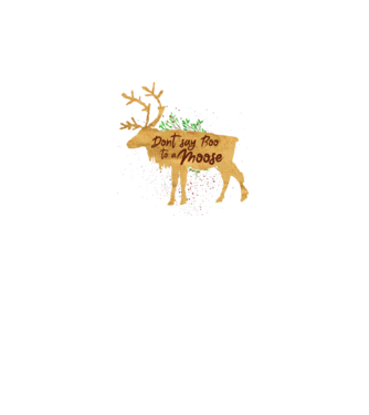 Dont say boo to the moose model alb/roșu pe tricou