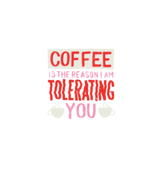 Cafeaua este motivul pentru care încă te mai suport model negru pe tricou