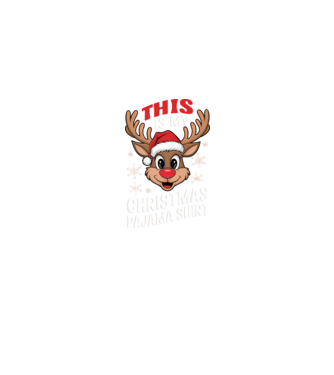Christmas Pajama Reindeer Negru model negru pe tricou